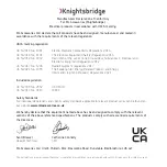 Preview for 10 page of ML Accessories Knightsbridge DC010 Installation And Maintenance Manual