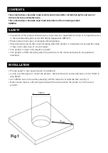 Preview for 2 page of ML Accessories Knightsbridge SK005A Installation & Maintenance Manual