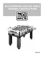 MLS DEFENDER SOCCER TABLE Assembly Instructions Manual предпросмотр