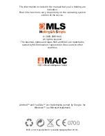 Preview for 9 page of MLS Magic 10.1 Quick Manual