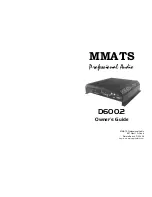 MMATS Professional Audio D600.2 Owner'S Manual preview