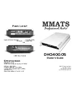 Preview for 1 page of MMATS Professional Audio DHC1400.05 Owner'S Manual