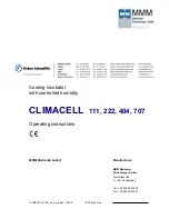 MMM Medcenter CLIMACELL 111 Operating Instructions Manual предпросмотр