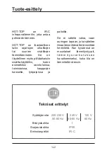 Preview for 142 page of MO-EL HOT-TOP 9815 Use And Maintenance