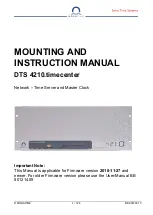 Mobatime 121059 Mounting And Instruction Manual предпросмотр