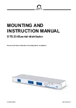 Preview for 1 page of Mobatime DTS 2345.serial Mounting And Instruction Manual