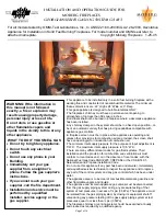 Preview for 1 page of Moberg Fireplaces GS-18-3 Installation And Operation Manual