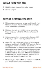 Preview for 2 page of Mobi Technologies MobiCam Series Quick Start Manual