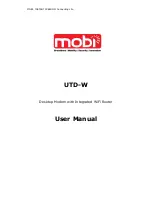 Preview for 1 page of Mobi Technologies UTD-W User Manual