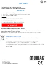 Предварительный просмотр 3 страницы Mobiak 0811371 User Manual