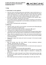 Предварительный просмотр 17 страницы Mobiclinic PX-01 Instruction Manual