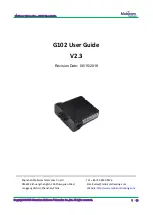 Preview for 1 page of Mobicom Telematics G102 User Manual