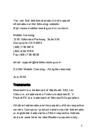 Preview for 3 page of Mobile Crossing BLUETOOTH GPS User Manual