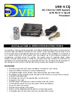 Предварительный просмотр 1 страницы MOBILE DVR UBB-4.CQ Installation/Operation Instruction Manual