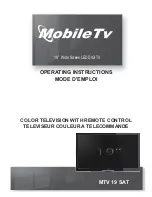 Preview for 1 page of Mobile TV MTV 19 SAT Operating Instructions Manual