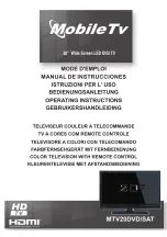 Preview for 1 page of Mobile TV MTV20DVD/SAT Operating Instructions Manual