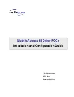 MobileAccess MA 850 Installation And Configuration Manual preview