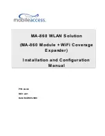 MobileAccess MA-860 Installation And Configuration Manual preview