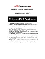 Предварительный просмотр 1 страницы MobileBlackBox Eclipse-4000 User Manual