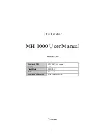 MobileHelp MH 1000 User Manual preview