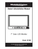 Preview for 1 page of MobileVision M130C Owners And Installation Manual