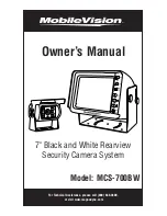 MobileVision MCS-700BW Owner'S Manual preview