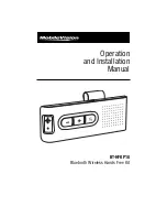 Preview for 1 page of MobileVision MobileVision BT-HFKP10 Operation And Installation Manual