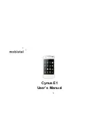 Mobistel Cynus E1 User Manual предпросмотр