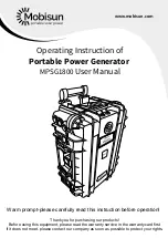 MOBISUN MPSG1800 User Manual preview