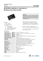 Mobrey MCU200 Series Installation, Operation & Maintenance Instructions Manual preview