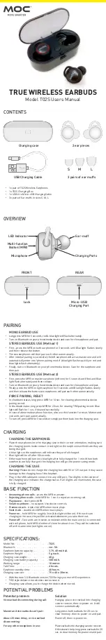 Предварительный просмотр 2 страницы MOC T02S User Manual