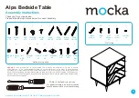 Mocka Alps Bedside Table Assembly Instructions Manual предпросмотр