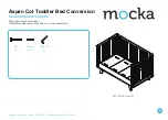 Предварительный просмотр 1 страницы Mocka Aspen Cot Toddler Bed Conversion Assembly Instructions