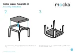 Preview for 3 page of Mocka Asta Luxe Footstool Assembly Instructions