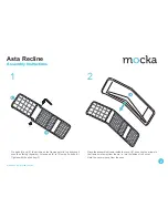 Предварительный просмотр 2 страницы Mocka Asta Recline Assembly Instructions