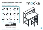 Предварительный просмотр 1 страницы Mocka Axel Kids Desk & Chair Set Assembly Instructions Manual