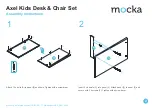 Предварительный просмотр 2 страницы Mocka Axel Kids Desk & Chair Set Assembly Instructions Manual