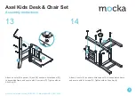 Предварительный просмотр 8 страницы Mocka Axel Kids Desk & Chair Set Assembly Instructions Manual