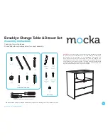 Mocka Brooklyn Change Table and Drawer Set Assembly Instructions Manual предпросмотр