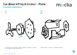 Preview for 2 page of Mocka Cardboard Play & Colour Plane Assembly Instructions