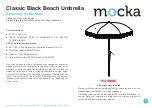 Mocka Classic Black Beach Umbrella Assembly Instructions preview