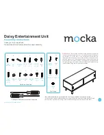 Предварительный просмотр 1 страницы Mocka Daisy Entertainment Unit Assembly Instructions Manual