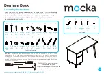 Mocka Denham Desk Assembly Instructions Manual предпросмотр