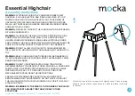 Preview for 2 page of Mocka Essential Highchair Assembly Instructions