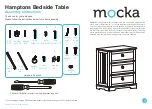 Mocka Hamptons Bedside Table 40 mm Assembly Instructions Manual предпросмотр