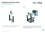 Предварительный просмотр 2 страницы Mocka Hamptons Dining Chair Assembly Instructions