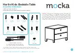 Предварительный просмотр 1 страницы Mocka Harlin Kids Bedside Table Assembly Instructions Manual