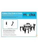 Предварительный просмотр 1 страницы Mocka Hudson Kids Table & Chairs Assembly Instructions Manual