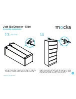 Предварительный просмотр 8 страницы Mocka Jolt Six Drawer - Slim Assembly Instructions Manual