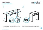 Предварительный просмотр 2 страницы Mocka Jordi Desk Assembly Instructions Manual